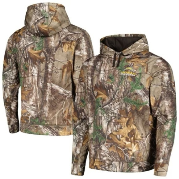 Men's Los Angeles Chargers Dunbrooke Black/Realtree Camo Ranger Pullover Hoodie - Picture 1 of 4
